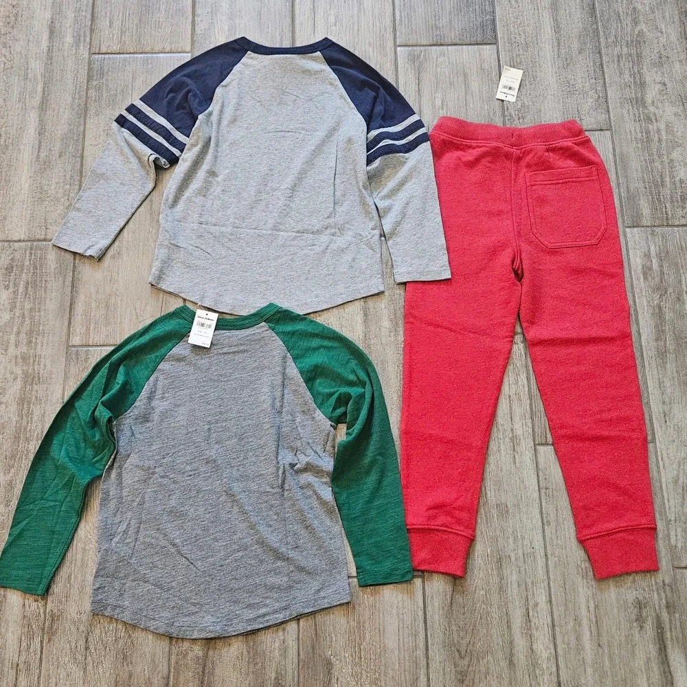 Hanna Andersson Shirt Jogger Set of 3 Kids 120 US 6-7 NEW Alien UFO Raglan Pants